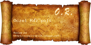 Oczel Rápolt névjegykártya